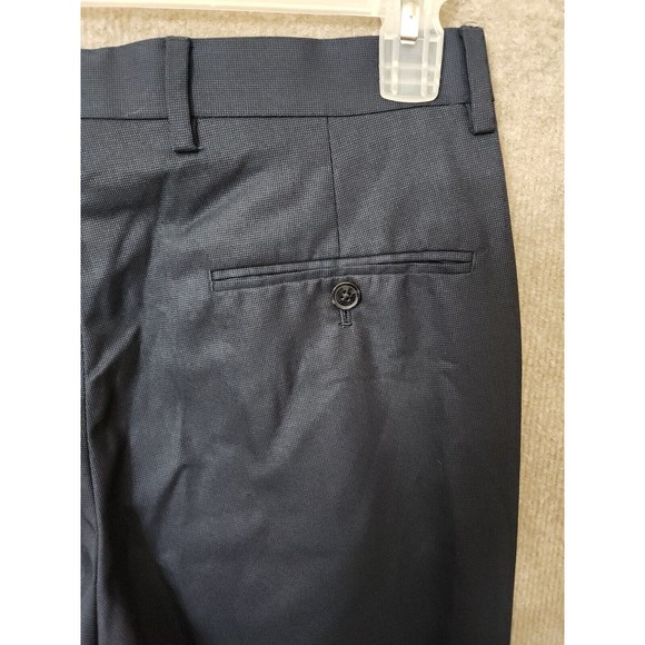 Tommy Hilfiger Tailored Trim Fit Dress Pants Mens 32x32 Blue Patterned Suit NEW - Picture 5 of 9